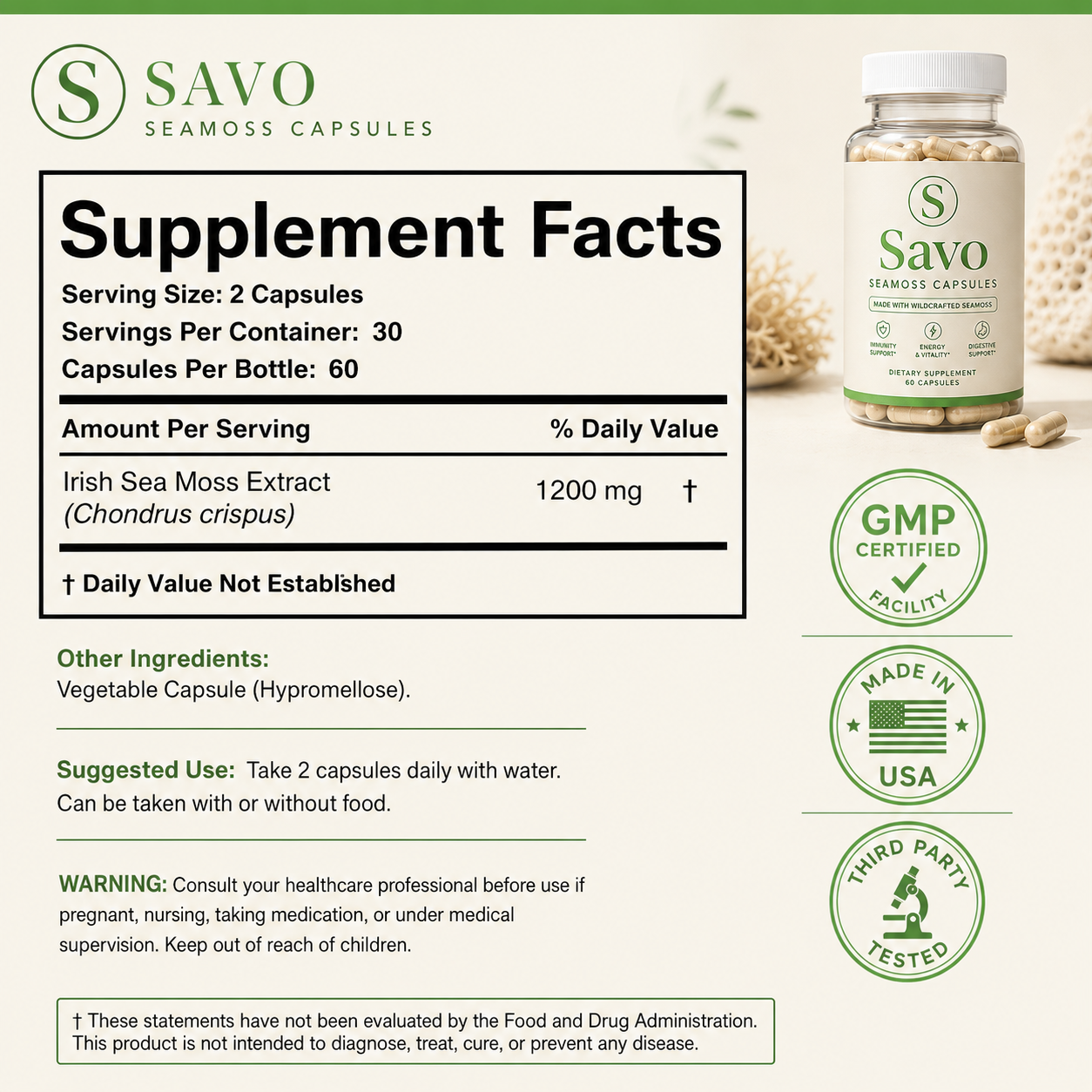 Sea Moss Advanced+ Capsules